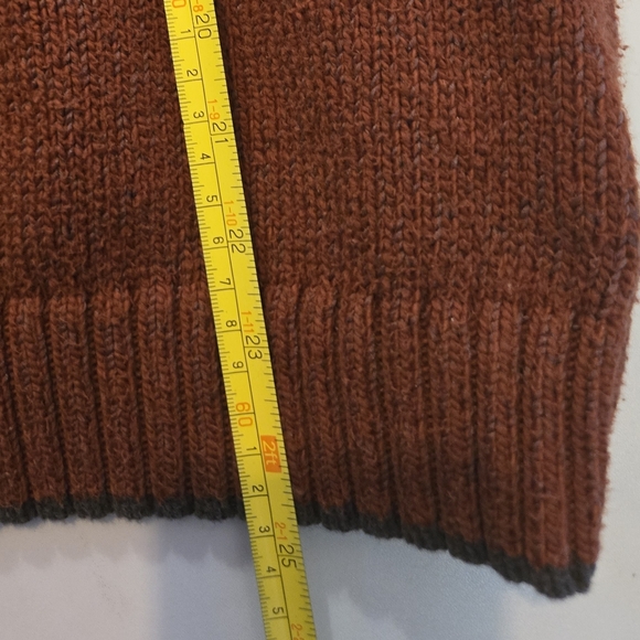 Columbia 3/4 Zip Rust Orange Knit Medium Heavy Sweater - Picture 6 of 9
